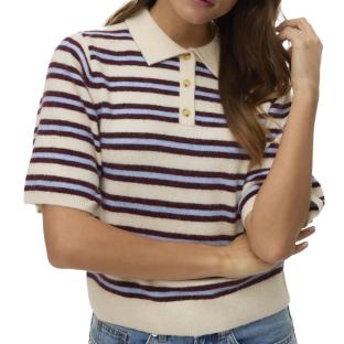 Pull Beige/Bleu/Bordeaux Femme Vero Moda Vmocanna vue 0