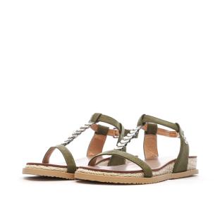 Sandales Kaki Femme Chattawak SARA vue 6