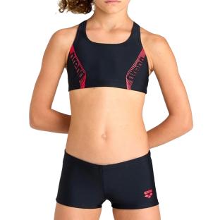 Maillot de bain 2 pièces Noir/Rose Fille Arena Energy Graphic pas cher