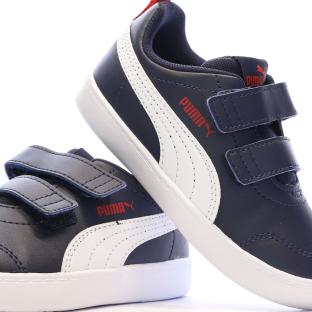 Baskets Marine Garçon Puma Courtflex V2 vue 7