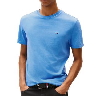 T-shirt Bleu Homme Tommy Hilfiger Tjm X Slim Jaspe pas cher