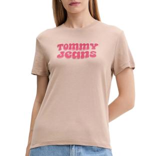 T-shirt Beige Femme Tommy Hilfiger Tjw Reg Essential vue 0