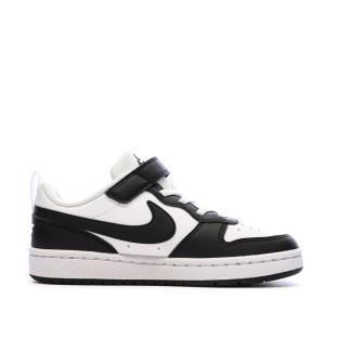 Baskets Noir/Blanc Garçon Nike Court Borough Low vue 2