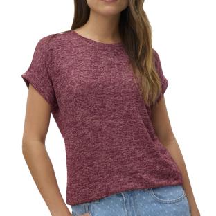 T-Shirt Rouge Chiné Femme Vero Moda Brianna 10291353 pas cher