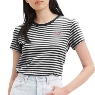Camiseta negra/blanca de mujer Levi's Perfect ver 0