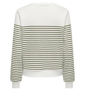 Sweat Blanc/Vert Femme Only Bine vue 0