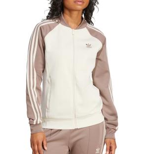 Veste Blanche/taupe Femme Adidas Sst Track vue 0