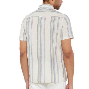 Chemise Blanche/Bleu Homme Tommy Hilfiger Stripe vue 2
