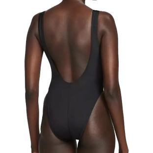 Maillot de bain 1 pièce Noir Femme Nike NESSC vue 2