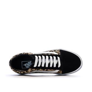 Baskets Noir/Léopard Femme Vans Old Skool Animalier vue 4