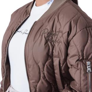 Veste Bomber Marron Femme Project X Paris Matelassé vue 3