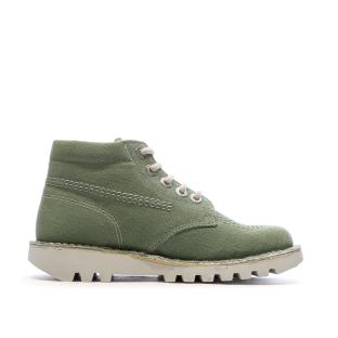 Baskets Vertes Femme Kickers Kick vue 0