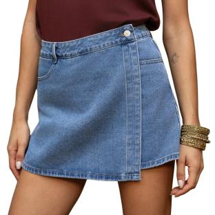Falda-pantalón corto azul claro para mujer Oraije Jadene ver 0