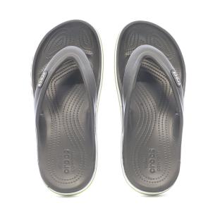 Tongs Crocs Grises/Vertes Femme Bayaband Flip vue 3