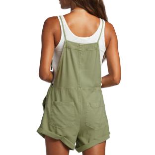 Combishort Kaki Femme Billabong Wild Pursuit Overall vue 0