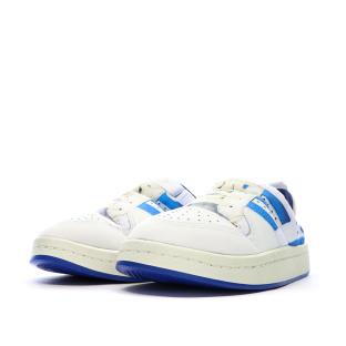 Baskets Blanches/Bleu Homme Adidas Puffylette vue 0