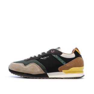 Baskets Vert/Taupe Homme Pepe Jeans London Brand pas cher
