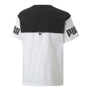 T-shirt Blanc/Noir Garçon Puma Power Colorblock vue 2
