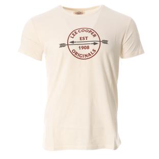 T-shirt Beige Homme Lee Cooper Olaz pas cher