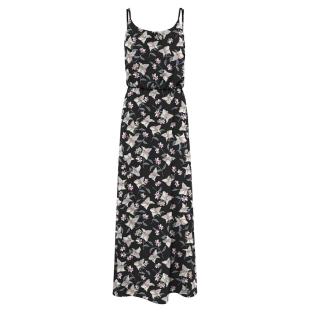 Robe Longue Noire/Rose à fleurs Femme Only Nova vue 0