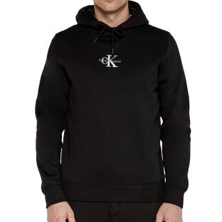 Sweat à Capuche Noir Homme Calvin Klein Monologo pas cher