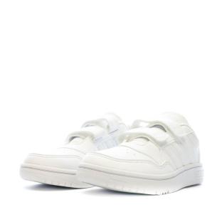 Baskets Blanches Garçon Adidas Hoops vue 0