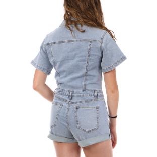 Combishort Bleu Clair Femme Monday Premium vue 2