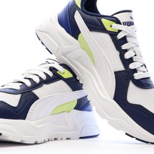 Baskets Blanches/Marines Garçon Puma Trinity 2 vue 7