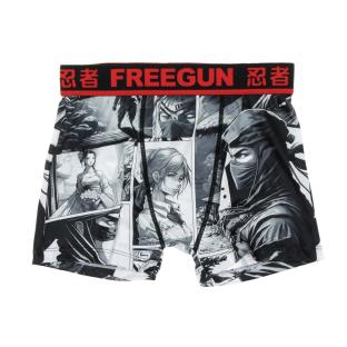 Boxer Noir/Rouge à Imprimés Garçon Freegun Vib vue 2