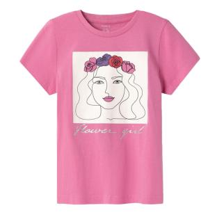 T-shirt Rose Clair Fille Name it Beate pas cher