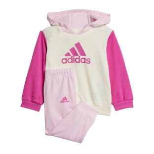 Survêtement Rose/Écru Fille Adidas Essentials Colorblock pas cher