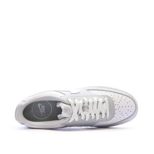 Baskets Grises/Blanches Homme Nike Court Vision Lo vue 4
