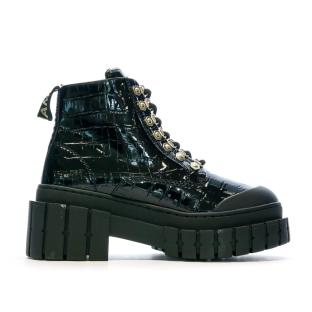 Boots Noir Croco Femme No Name Kross Low vue 2