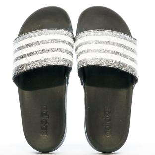 Claquettes Noire/Argent Adidas Adilette Comfort FY8836 vue 0