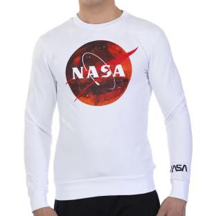 Sweat Blanc/Rouge Homme Nasa 12S pas cher