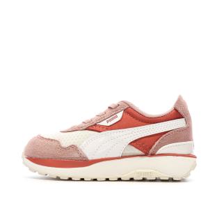 Baskets Roses/Blanches Bébé Puma Cruise Rider pas cher