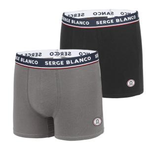 X2 Boxers Gris/Noir Homme Serge Blanco GNO pas cher