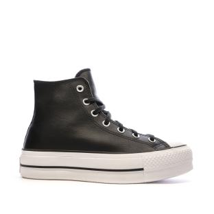 Baskets Noires Converse Femme Chuck Taylor All Star Lift vue 2