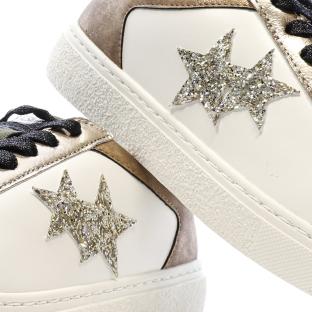 Baskets Blanches/Camel Femme Only Star vue 0