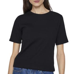 T-shirt Noir Femme Vila Sola vue 0