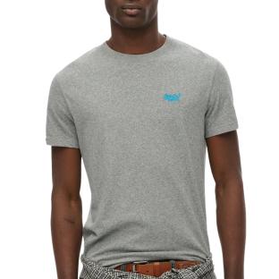T-shirt Gris/Bleu Homme Superdry Vintage LogoR6Ts pas cher