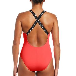 Maillot de bain 1 pièce Rouge Femme Nike Crossback vue 0