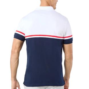 Polo Marine/Blanc Homme Fila Primo vue 2