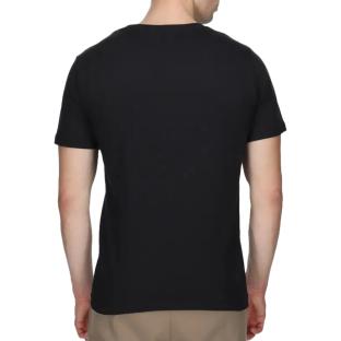 T-shirt Noir Homme New Balance Stacked vue 2