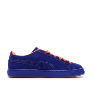 Baskets Bleues/Oranges Garçon Puma Suede Rocket League Jr vue 2