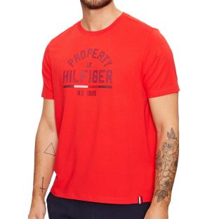 T-shirt Rouge Homme Tommy Hilfiger Graphic pas cher