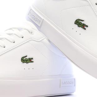 Baskets Blanches/Bleu Ado Lacoste Powercourt vue 0
