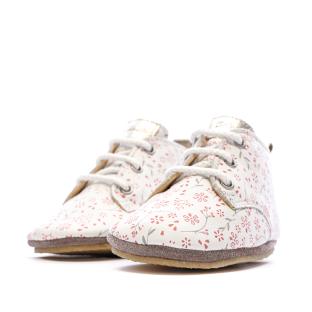 Chaussons Blanc à Fleurs Fille Aster Layas vue 0