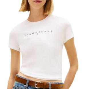 T-shirt Blanc Femme Tommy Hilfiger Linearp pas cher