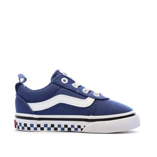 Baskets Bleu Garçon Vans Ward Slipon Variety Sidewa vue 2
